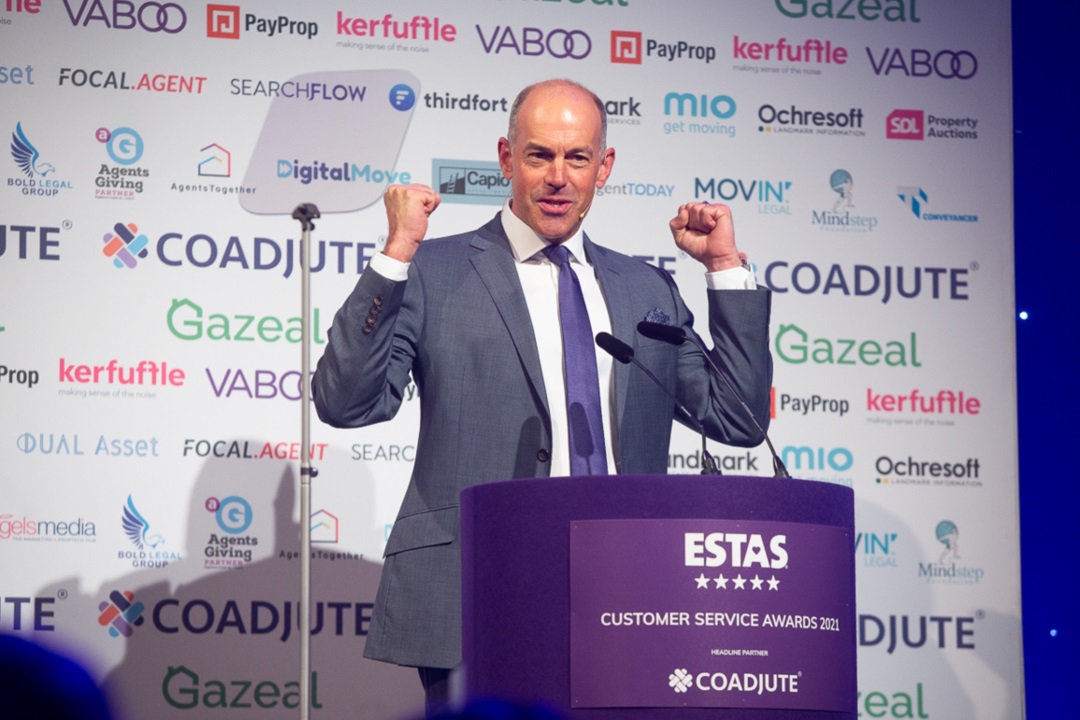 Phil Spencer On Stage at the ESTAS awards