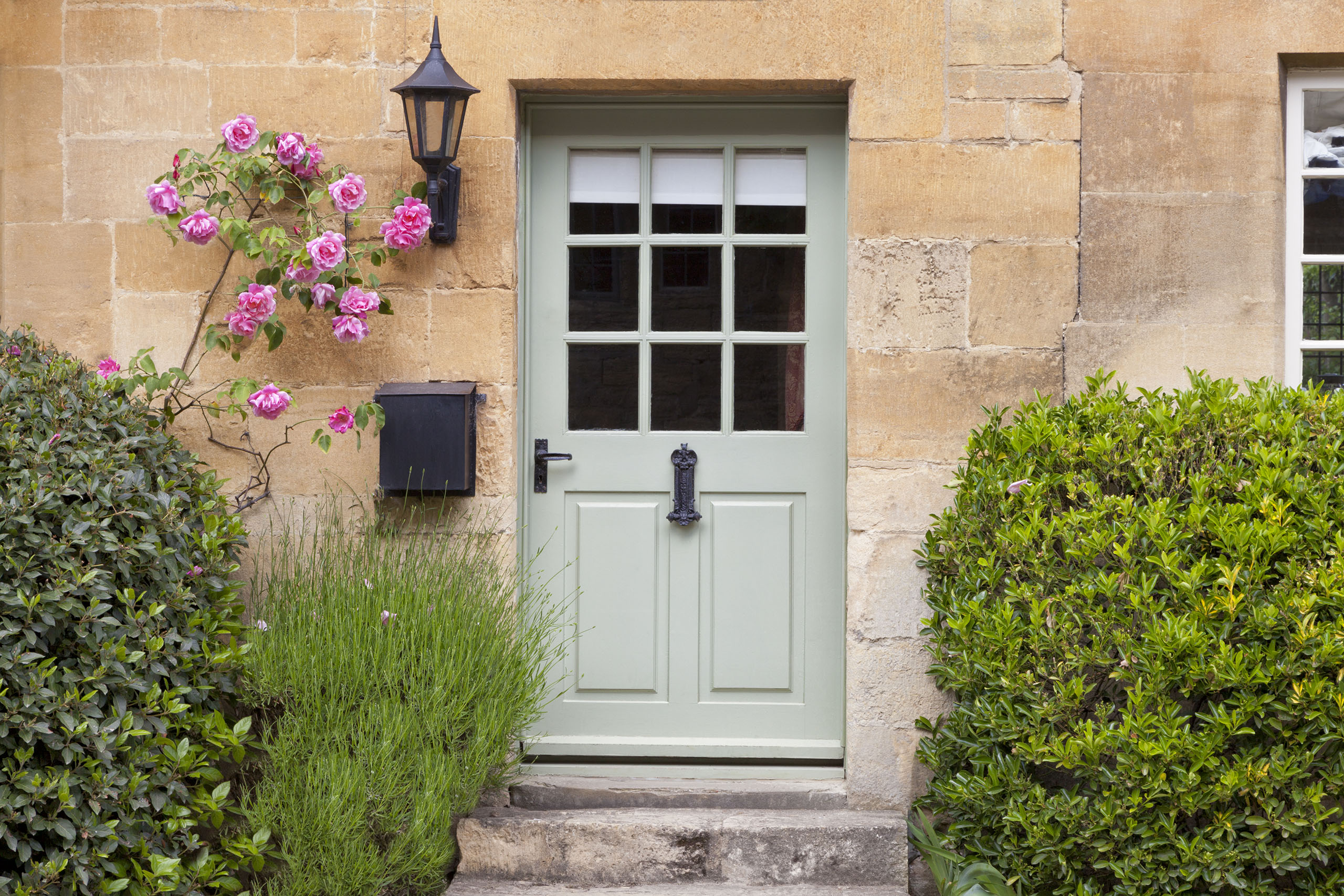 Front door of a period property in the country